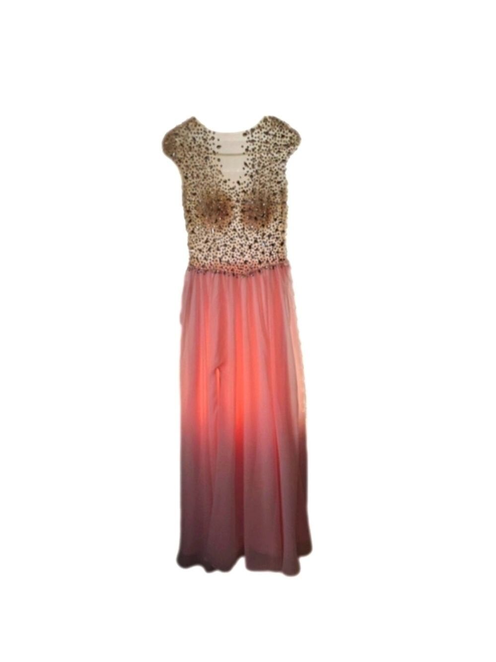 Baby Online Pink Beaded Maxi Dress Small - Picture 3 of 17